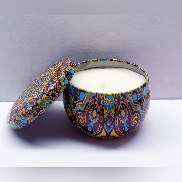 ROSEMARY Scented Mini Tin Jar Soy Wax Candles, Aromatherapy candles, 2oz(4 pack) - Picture 4 of 7